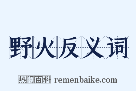 野火反义词是什么意思的图片